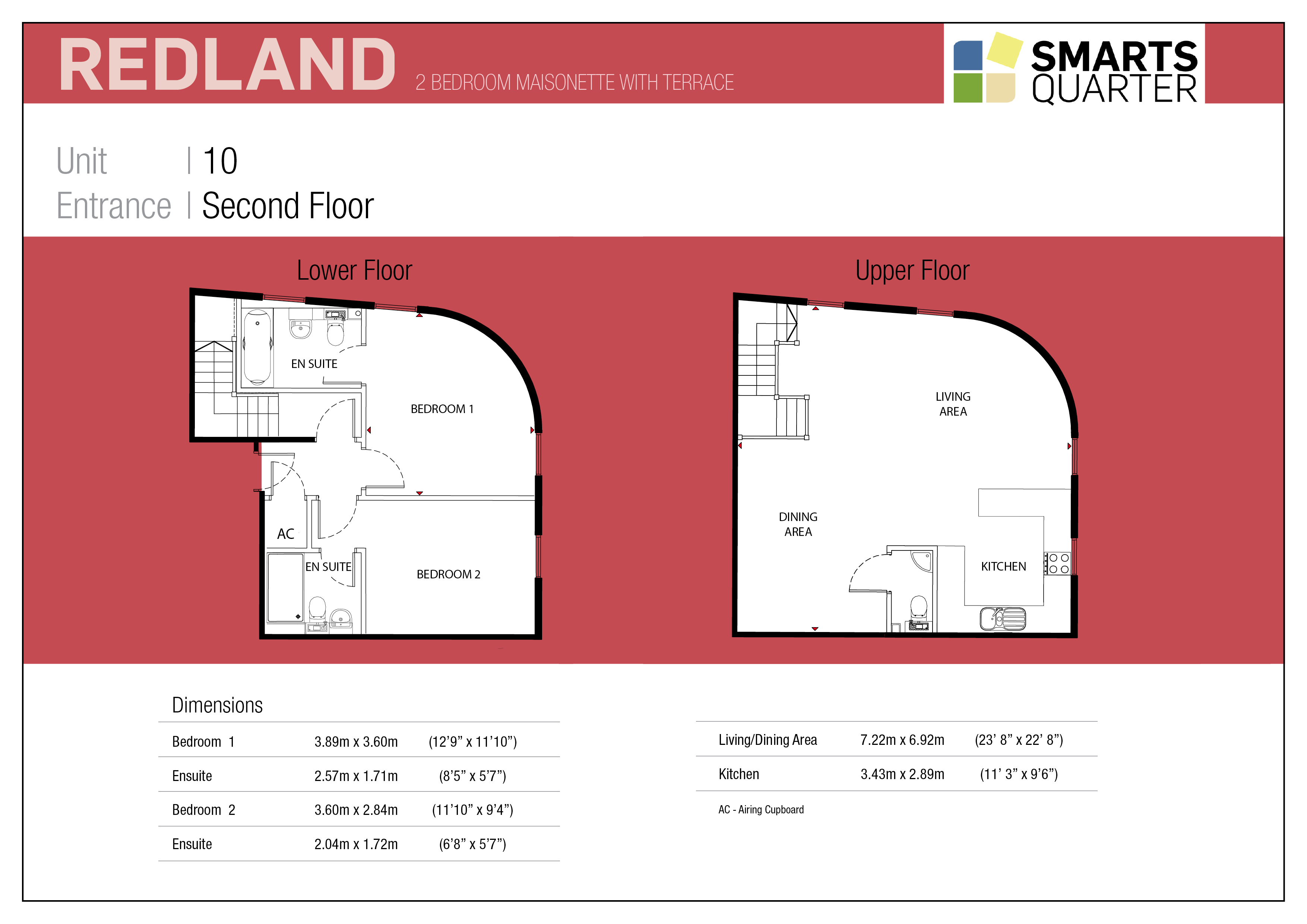 Smarts Quarter Development Floor Plan for the Redland Maisonette 