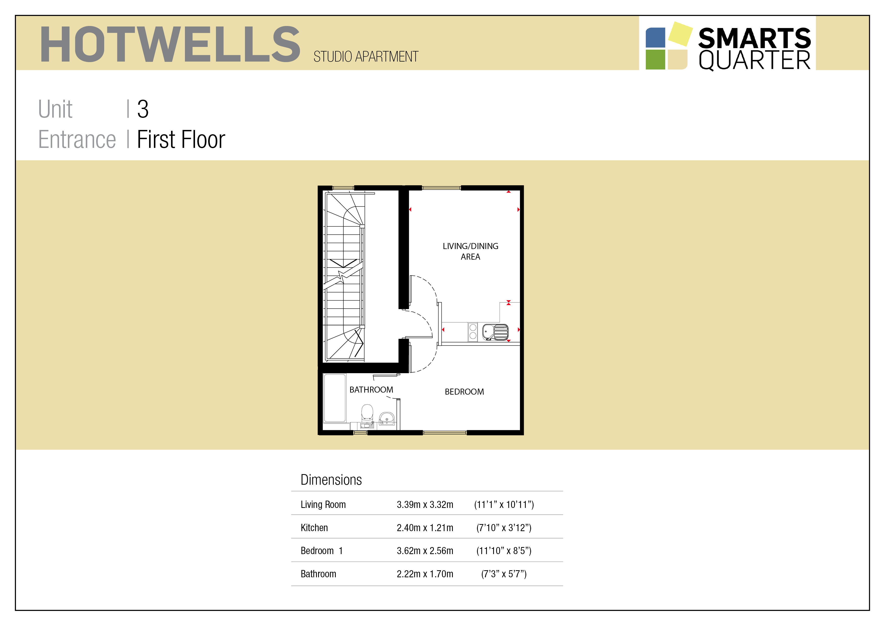 Hotwells Apartment Floor Plan at New Smarts Quarter Development